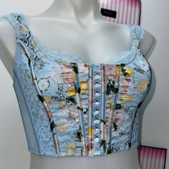 🍋Victoria's Secret lemon Bra Corset Set S-DD//Large v string New - Picture 5 of 10